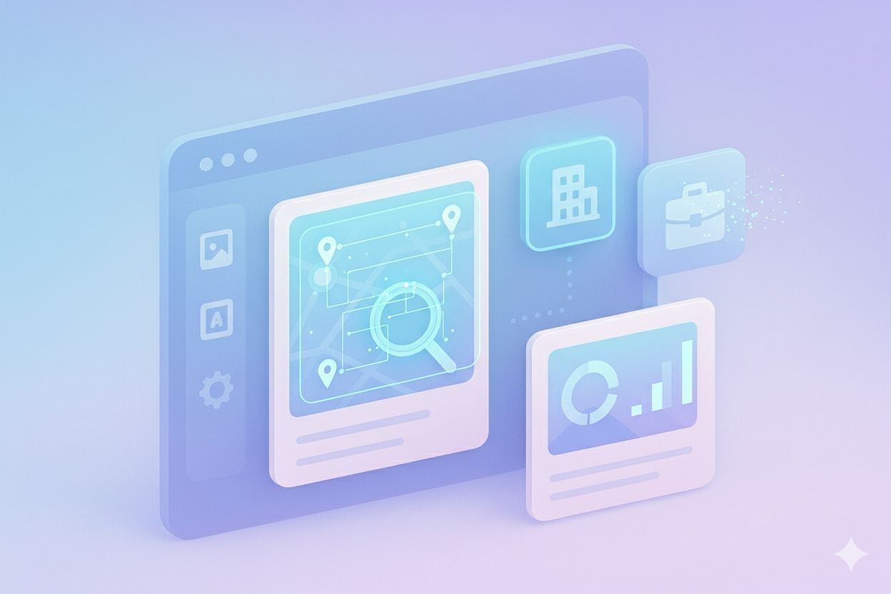 An AI bot working on a futuristic dashboard